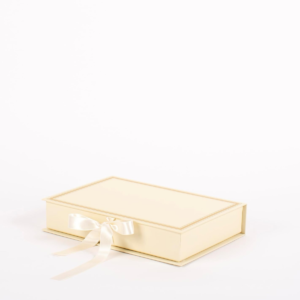 Premium Book-Shaped Gift Box | Elegant Packaging for Birthdays, Engagements & Valentine's Day (Cream)